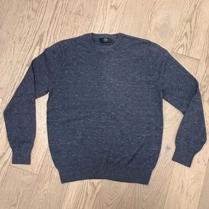 Very Good conditionJ. Crew Crew Neck Sweater Medium Blue Heather 100% Cotton